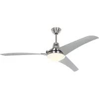 CasaFan Mirage Loftsventilator (Ø) 142 cm Vingefarve: Sølv Chassisfarve: Krom (børstet)
