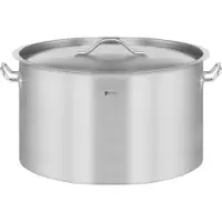 Royal Catering RCST-113E3-S Kochtopf inkl. Deckel, Edelstahl, 45 cm Durchmesser, Induktionsherd-geeignet, Antihaftbeschichtung