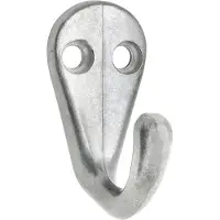 Siro Einfachhaken Bata Breite 20 mm, Höhe 41 mm, Aluminium poliert
