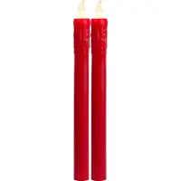 SmartaSaker LED Stabkerze Presse in Rot 2x 0,03W