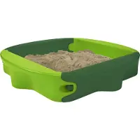 BIG Sandkasten "", bunt (dunkelgrün, hellgrün), Sandkästen, Kinder, B/H/L: 27cm x 138cm, Kunststoff, Sandkasten, BxTxH: 138x138x27 cm, H:27cm L:138cm T:138cm