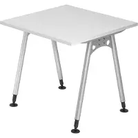 Hjh OFFICE PRO ATOS 8 S - Weiß 80 x 80 höhenverstellbar