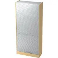 Hjh OFFICE PRO SIGNA R90 CE - Ahorn/Silber Rollladenschrank 5 OH Chromgriff Metall