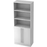 Hjh OFFICE PRO SIGNA G 7700 RE - Weiß 5 OH Schrank Relinggriff Kunststoff