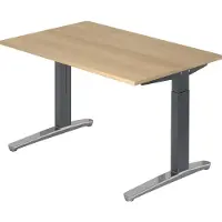 Hjh OFFICE PRO XTRA XB 12 GC - 120 x 80 Eiche höhenverstellbar