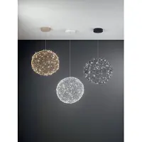 FABAS LUCE LED Pendelleuchte Sumter Ø500mm 18W Warmweiß Weiß dimmbar