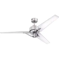 WESTINGHOUSE Julien Deckenventilator, klar, Fernbedienung - , Julien, Transparent, für Wohnzimmer, Kunststoff, Modern