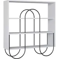 CALICOSY | Beistelltisch Norfolk Wit Spaanplaat 96x25.5x99 cm | NADUVI