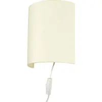 Licht-Erlebnisse Moderne Wandleuchte mit Kabel Anschluss in Creme elegant Loft Stoff Wandlampe ALICE