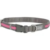 Kerbl Beleuchtetes Halsband Light & Reflex, 45 - 65 cm x 25 mm, rosa