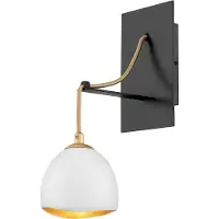 HINKLEY Elstead Nula Wandleuchte E14 Muschelweiß und Luxe-Gold Weiß-goldfarben innen