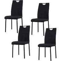 HTI Stuhl 4er Set Denton Webstoff 41,5x52,5x96,5 cm Sitzhöhe 47 cm