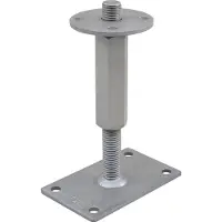 Pitzl Pfostenträger mit M24 Gewinde unten/oben 65/65mm, Stahl ZiNip beschichtet