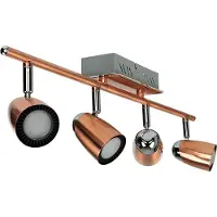 Licht-Erlebnisse LED Deckenstrahler Edelstahl Glas verstellbar in Kupfer länglich 3000 K warmweiß 1960 lm