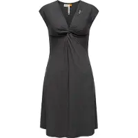 Ragwear Jerseykleid "Comfrey Solid" Ohne Taschen stylisches Sommerkleid mit tiefem V-Ausschnitt