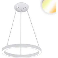 ISOLED LED Hängeleuchte Circle 580 weiß, 48W, rund, ColorSwitch 3000/3500/4000K, dimmbar