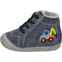 Lico Jungen Knöchelschuh mit Senkel Leder blau gefüttert 19