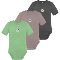 Normani 3er Set Baby Merino Body Kurzarm „Tauranga" - 9295