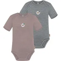 Normani 2er Set Baby Merino Body Kurzarm „Tauranga" - 9293