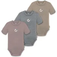 Normani 3er Set Baby Merino Kurzarmbody „Tihoi" - 9319