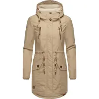 Ragwear Wintermantel "Elsie" stylischer Winterparka mit Kapuze und Teddyfleece