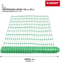 Floordirekt Absperrzaun Chester Maschenweite: 10x4 cm Höhe: 100 cm Länge: 30 m Grün