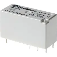Finder Printrelæ 8A, 2CO, 12V DC spole. 5 mm benafstand. Low profile. Kontaktmateriale AgNi, Sokkel 95.05 kan også benyttes (08.22.000.880)