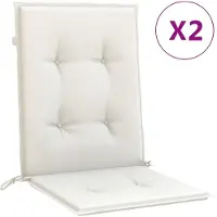 vidaXL Niedriglehner-Auflagen 2 Stk. Melange Creme 100x50x4 cm Stoff