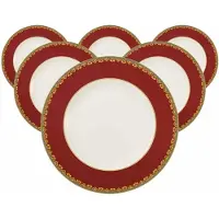 Villeroy & Boch Speiseteller "Speiseteller Samarkand Rubin ø 27,7 cm 6er Set bunt"