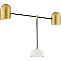 Nova Luce NELA Tischleuchte E27 2-fach Weiß 65x15x55cm 9501231