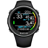 Ratio Idive Color Tech+ Tauchcomputer Schwarz Schwarz One Size