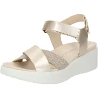 Ecco Sandale Flowt (Vollnarb und Nubukleder) gold/weiss Damen