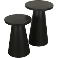 ByLiving Zweisatztisch CONE, Breite 35+40 cm, schwarz, zwei Tische