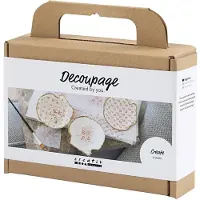Creativ Company Bastelset Decoupage Muschelschalen hellrosa DIY-Set