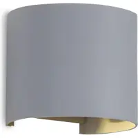 V-TAC VT-756, Wandbeleuchtung für den Außenbereich, Grau, Aluminium, IP65, Eingang, Garage, Garten, Terrasse, Grau