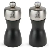 Peugeot Pfeffermühle FIDJI 12cm Edelstahl Buchenholz Schwarz Stahlmahlwerk