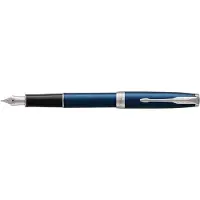 Parker Sonnet, Schwarz, Blau, Silber, Blau, Edelstahl, Lack, Palladium, Stahl/Rhodium, Medium