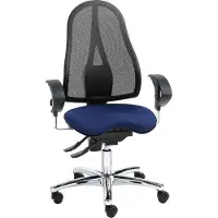 Topstar Bürostuhl SITNESS 15, Permanentkontakt, mit Armlehnen, Netzrücken, Fitness-Orthositz, schwarz/blau