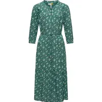 Ragwear Maxikleid "Meve" Ohne Taschen Leichtes Langarmkleid mit Blumenmuster