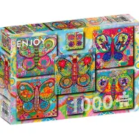 Enjoy Puzzle Schmetterlinge Puzzle - 1000 Teile buntes Puzzlevergnügen