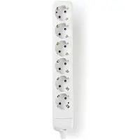 Nedis Steckdosenleiste mit Protec Cion 6 Steckdosen, Weiss