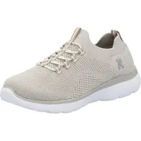 Rieker Damen Sneaker Sock Schlupfschuh Gummizug MemoSoft M5074, Größe:42 EU, Farbe:Beige
