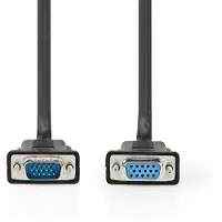 Nedis VGA-Kabel | VGA Stecker | VGA Buchse | Vernickelt | Maximale Auflösung: 1280x800 | 5.00 m | Ru