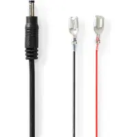 Nedis Stromkabel - DC Buchse - F1 - Gerade - Gerade - Kupfer - 2.00 m - Rund - PVC - Schwarz - Kartonverpackung