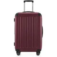 Hauptstadtkoffer - Spree - Handgepäck mit Erweiterung, Koffer auf Rollen, Trolley Flugzeug Hartschalenkoffer Hand Luggage TSA, 55 cm, Cabin Bag max 42 Liter,Dunkelrot