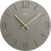 Hama Wanduhr Kreta grau 30cm eingravierte Ziffern 185881