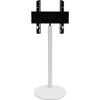 VCM TV Standfuß 32-70 Zoll | VESA max. 600x400 bis 40 kg | Runder Fernseh Ständer aus Alu | TV Bodenständer Maße ca. H. 100 x B. 55 x T. 45 cm | Fernsehstand Cirla