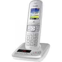 Panasonic KX-TGH720, DECT-Telefon, Kabelloses Mobilteil, Freisprecheinrichtung, 200 Eintragungen, Anrufer-Identifikation, Perleffekt, Silber