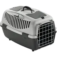 Zolux Gulliver 2 grau – Transportbox mit Metalltür für Kleintiere – 55 x 36 x 35 cm