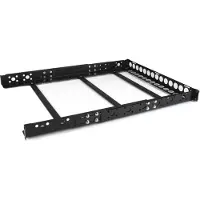 StarTech.com .com 1 HE Universal Server Rack Schienen - TAA-konforme Server Montageschienen mit einstellbarer Tiefe - 19 Zoll Rack Mount Schienen, Regal-Schiene, Stahl, Schwarz, 2,6 kg